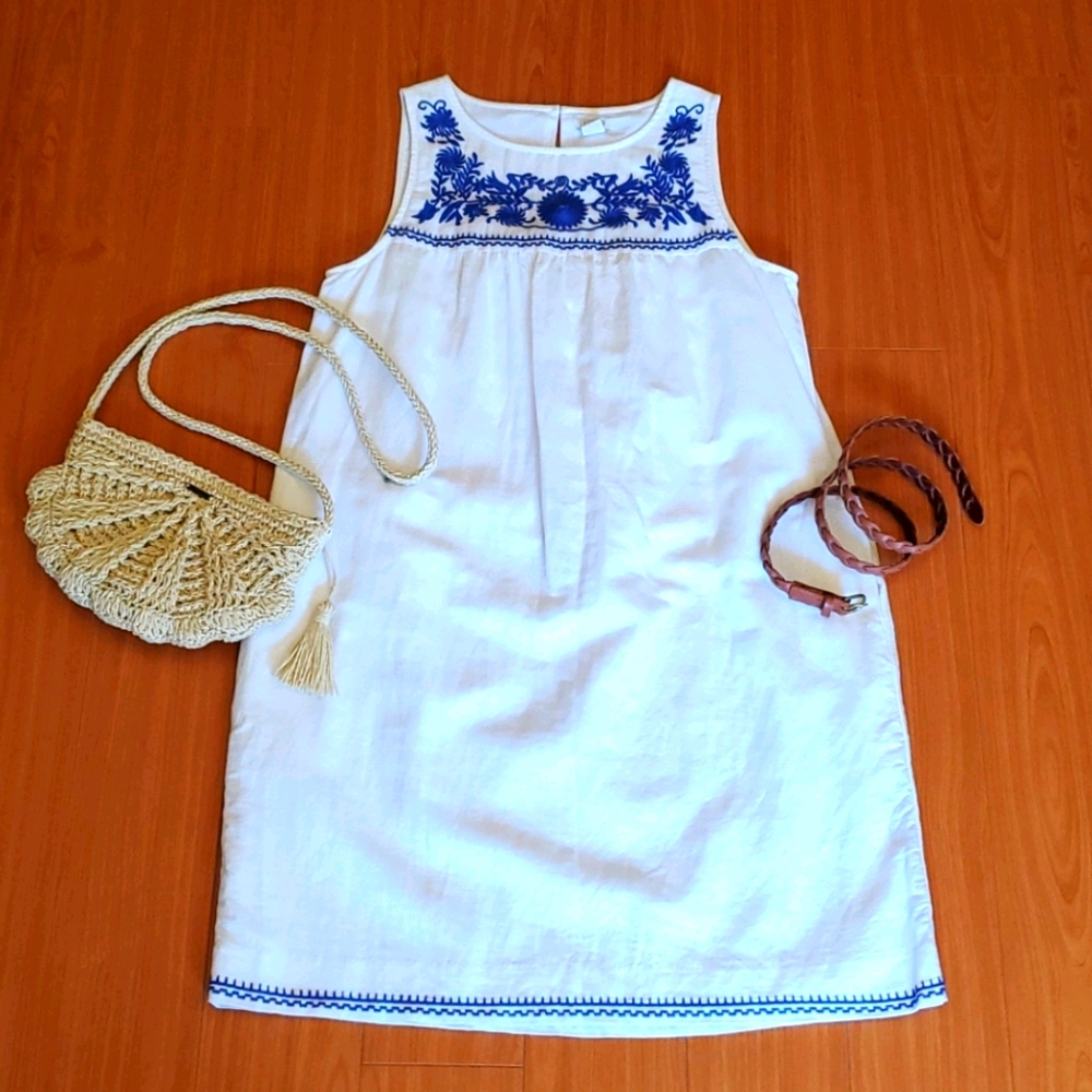 J.Crew Embroidered Shift Dress